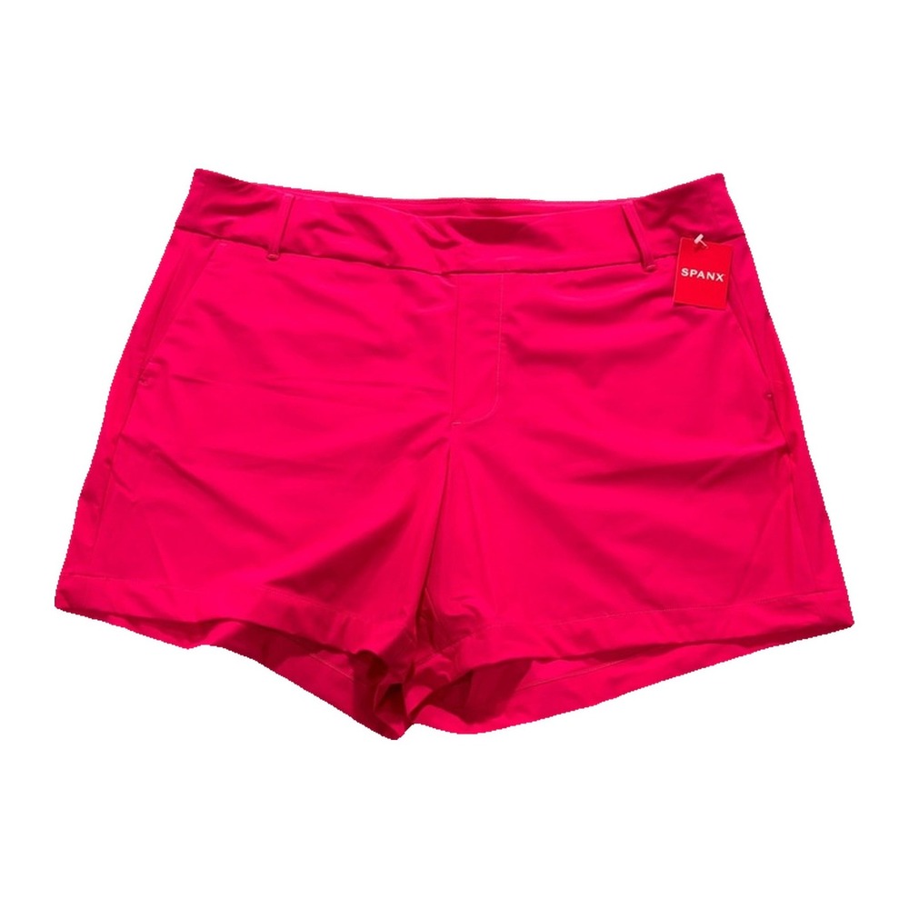 Spanx 1X Hibiscus Pink Sunshine Shorts 6 Womens Athleisure Casual Activewear
